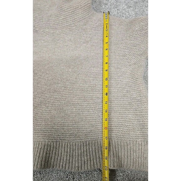 360 Cashmere Cowl Neck Cropped Sweater Oatmeal Beige Wool Alpaca Blend Women’s M - Picture 8 of 9